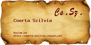 Cserta Szilvia névjegykártya